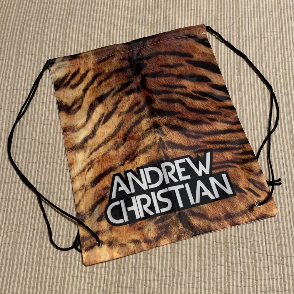Andrew Christian Tiger Drawstring Backpack